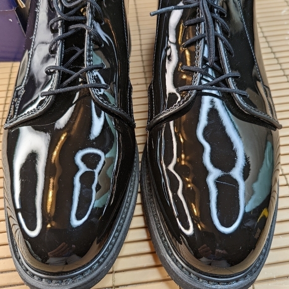 Bates Dress ,Formal, wedding, prom Uniform Shoe Men's Size 10.5 E High Gloss Bla - Picture 5 of 10